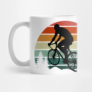 Cyclist vintage retro sunset style Mug